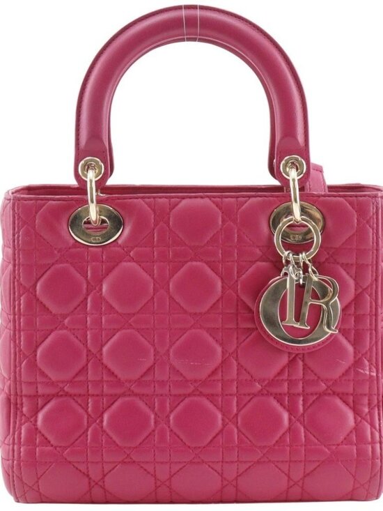 Dior Handbags - Dior Lady Dior Medium Handbag Canage pink lambskin Women